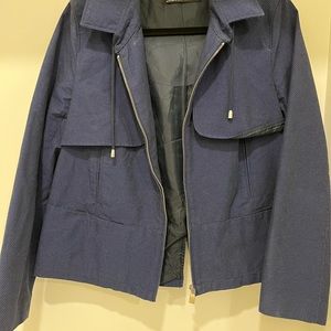 Cute polka dot cropped hooded jacket